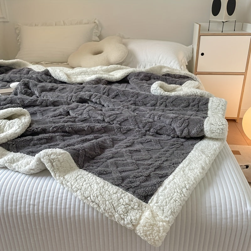 Maliben | Stylish Reversible Fleece Blanket For Ultimate Comfort And Warmth
