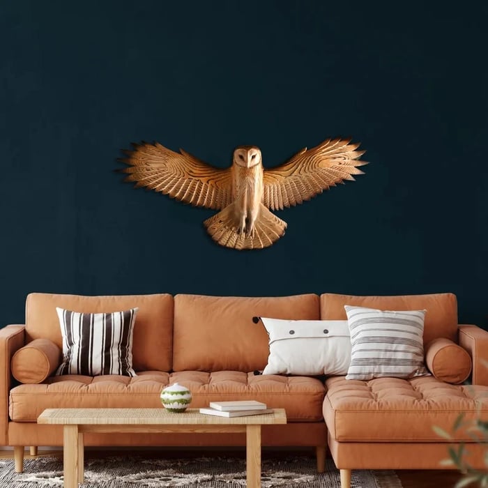 Maliben | Wooden Wall Decoration – Owl “Majestic”
