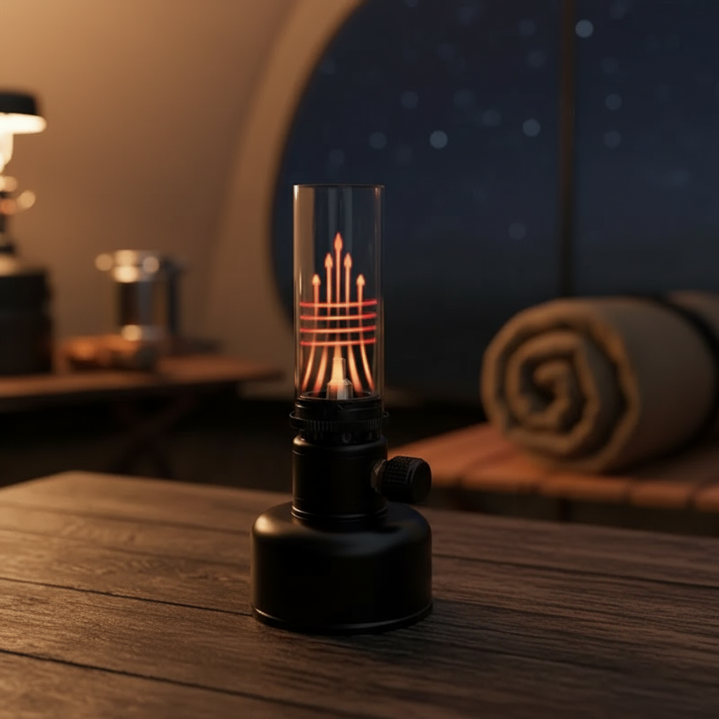 Maliben | Mini Gas Flame Torch Table Lamp