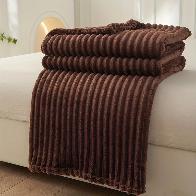 Maliben | Soft Plush Blanket With Rib Pattern