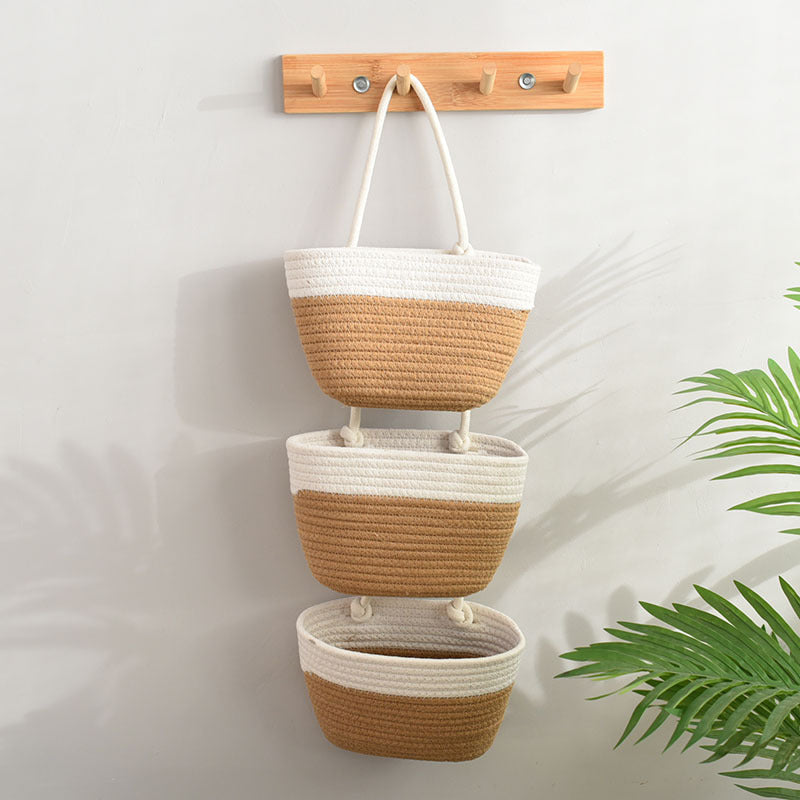 Maliben | 3-Layer Cotton Wall Storage Basket