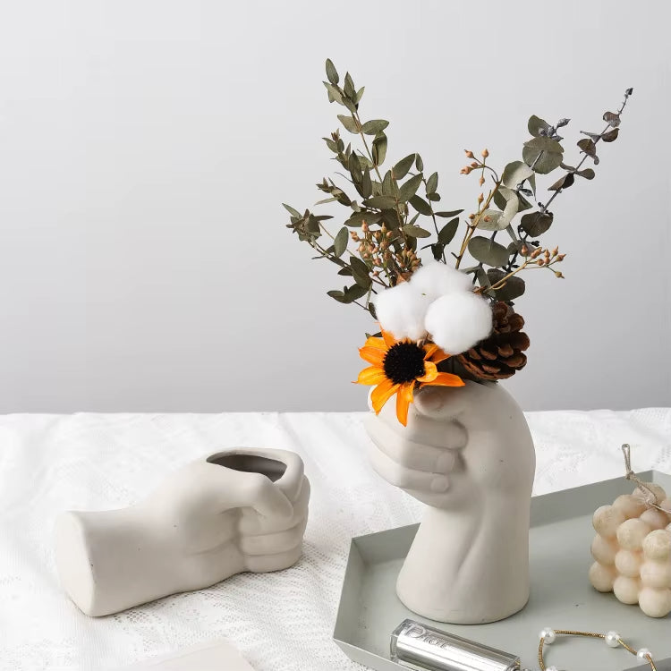 Maliben | Artistic Hand Gesture Ceramic Tabletop Flower Vase