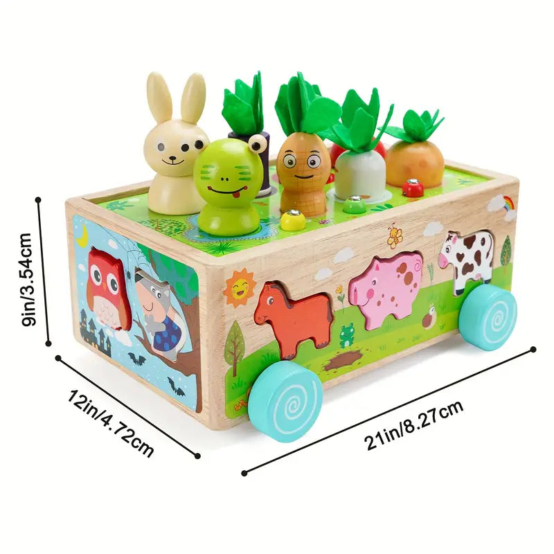 Maliben | Multifunctional Wooden Toy Cube - For Educational Adventures
