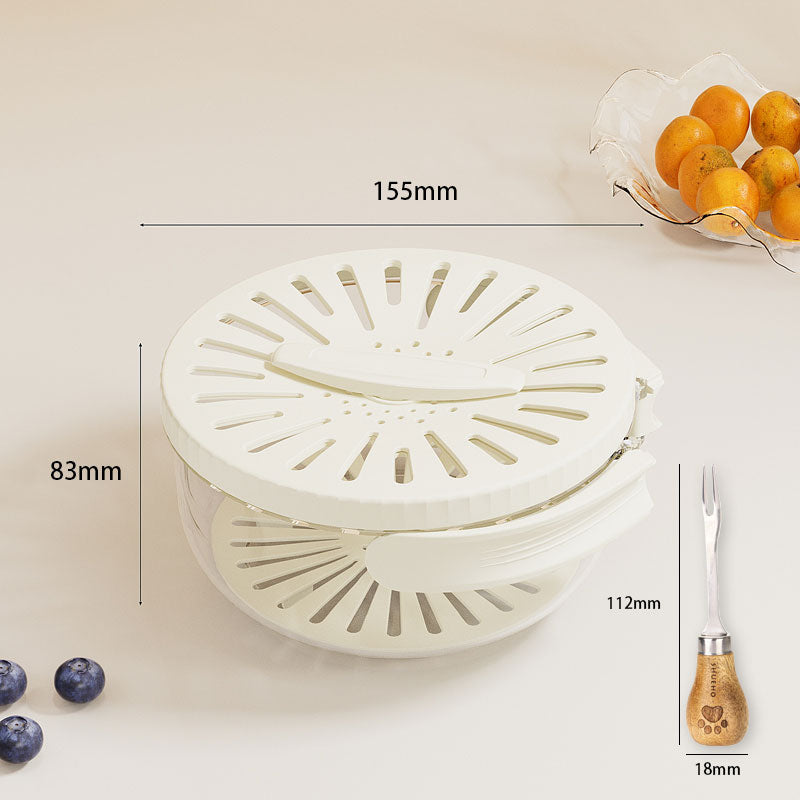 Maliben | Foldable Quick-Drain Basket With Rotating Lid