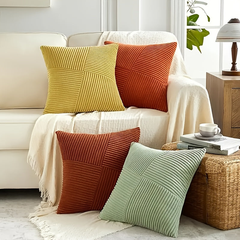 Maliben | Nordliv Pillowcase Set | Boho Style | Soft Cord | 2 Pieces, 45×45 Cm, 50x50cm