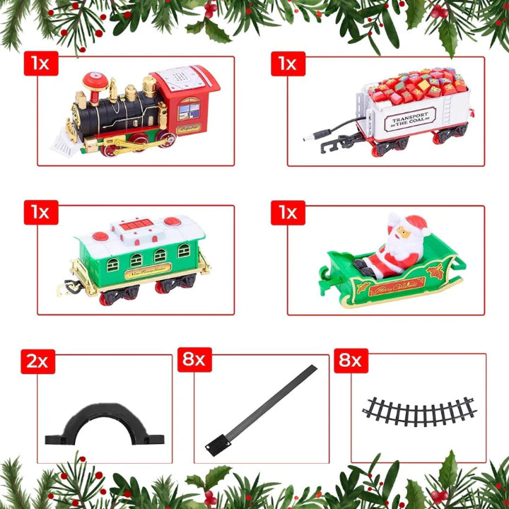 Maliben | Kerstexpress Tree Train – Riding Christmas Train With Light, Sound And Tree Holder
