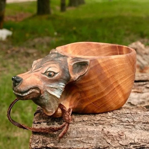 Maliben | Wooden Cup - WildSip - Handmade Animal Design - Adventurous Hydration