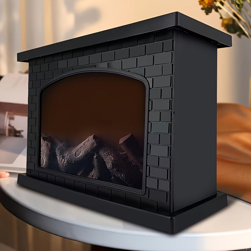 Maliben | Cozy Rectangular Fireplace Lantern Stove Lamp - Realistic Simulation Flame Lights