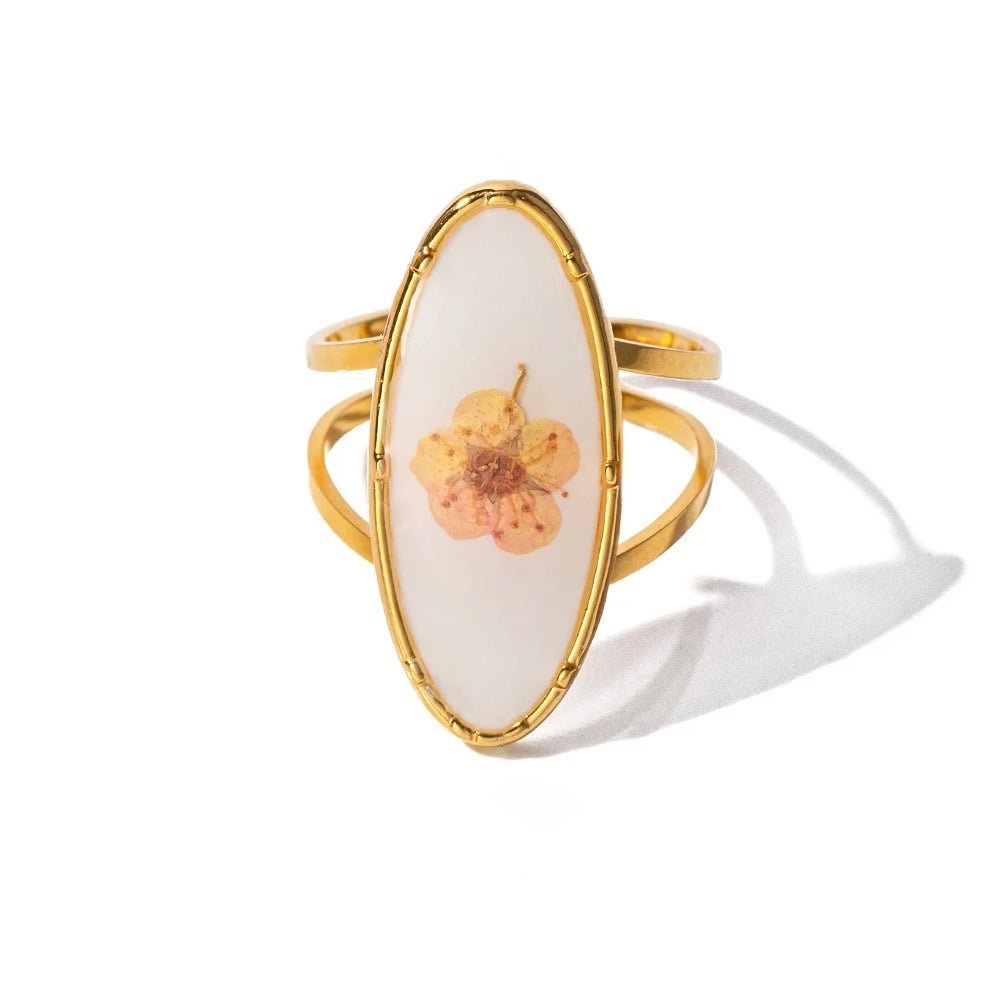 Maliben | Elegant Floral Adjustable Rings