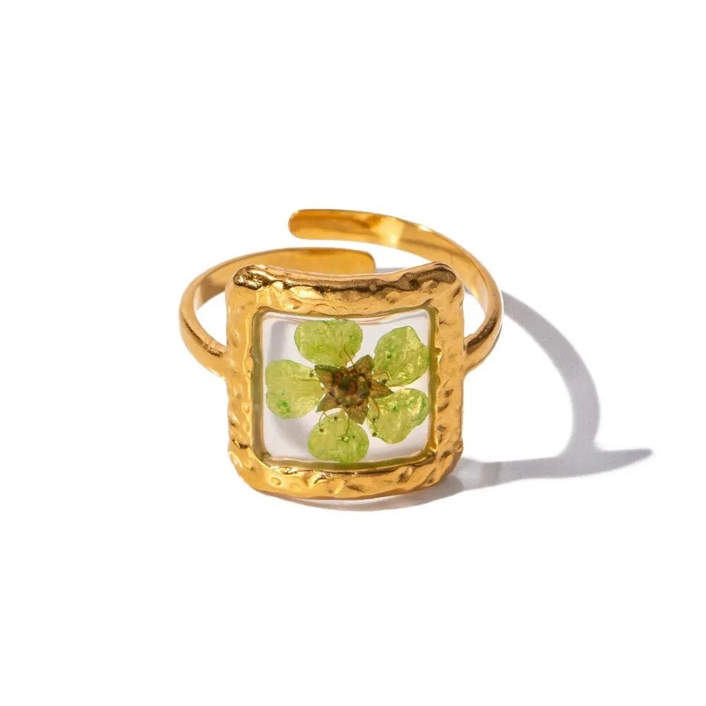 Maliben | Elegant Floral Adjustable Rings