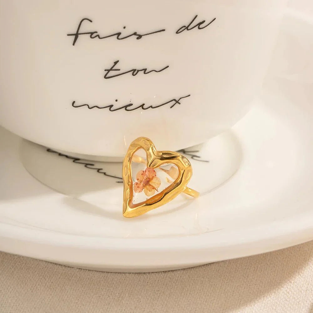 Maliben | Elegant Floral Adjustable Rings