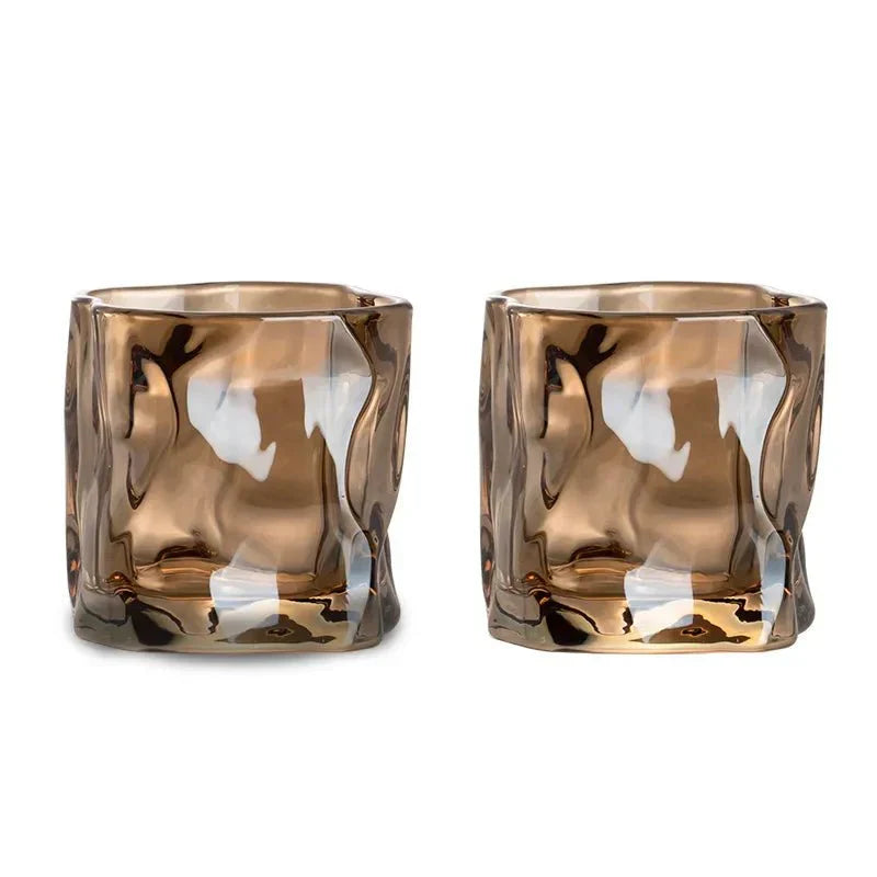 Maliben | Elegant Glacier Ripple Whisky Glass