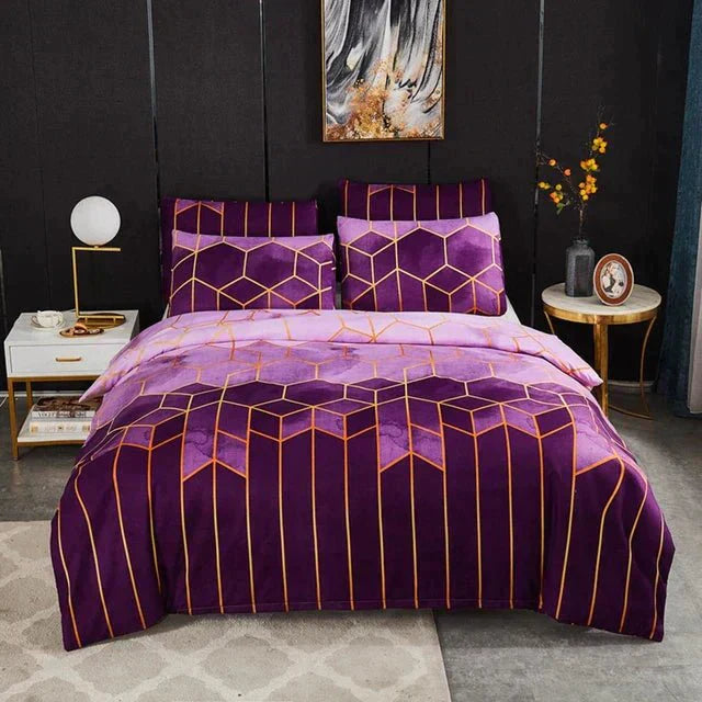 Maliben | Geometric Luxury Duvet Cover – Breathable & Cooling