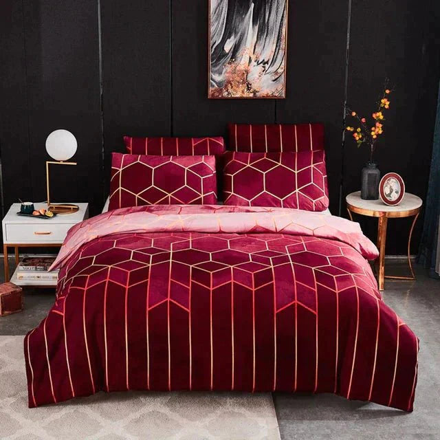 Maliben | Geometric Luxury Duvet Cover – Breathable & Cooling