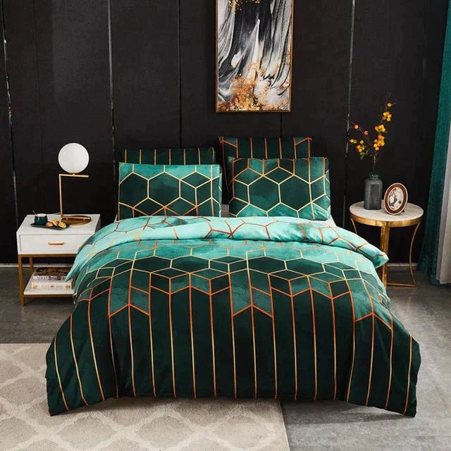 Maliben | Geometric Luxury Duvet Cover – Breathable & Cooling