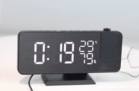 Maliben | Eindhoven Astronatic | The Best Alarm Clock With Led Screen - 180° Projector - Usb Charger