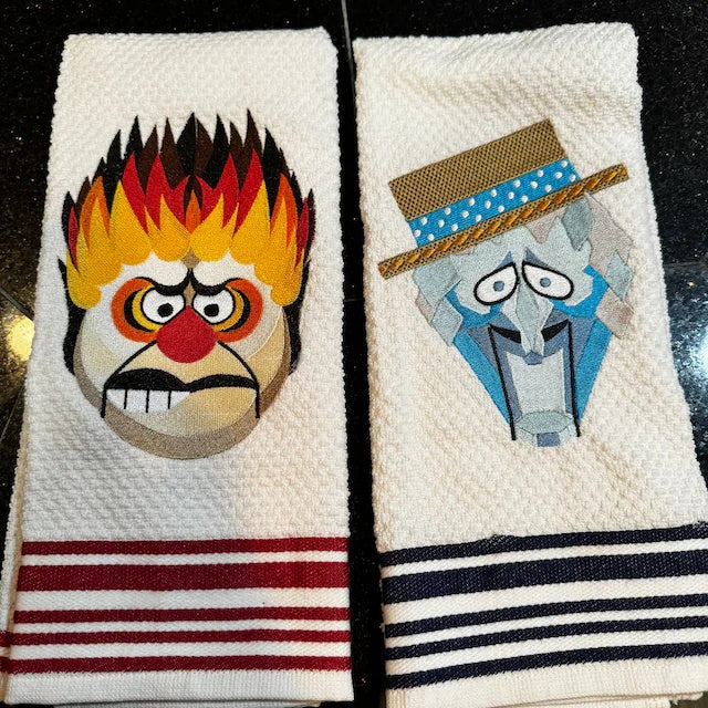 Maliben | Heat Miser Snow Miser Christmas Towel