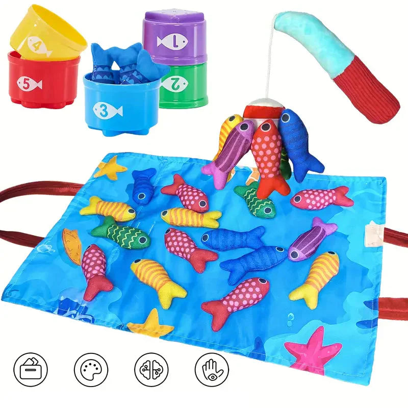 Maliben | Montessori Plush Fish Pond Toy