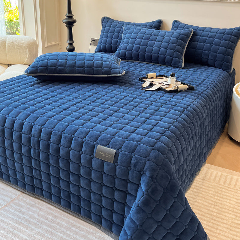 Maliben | Modern Soft Throw Blanket with Square Texture – Stylish Fluffy Bed & Sofa Cover