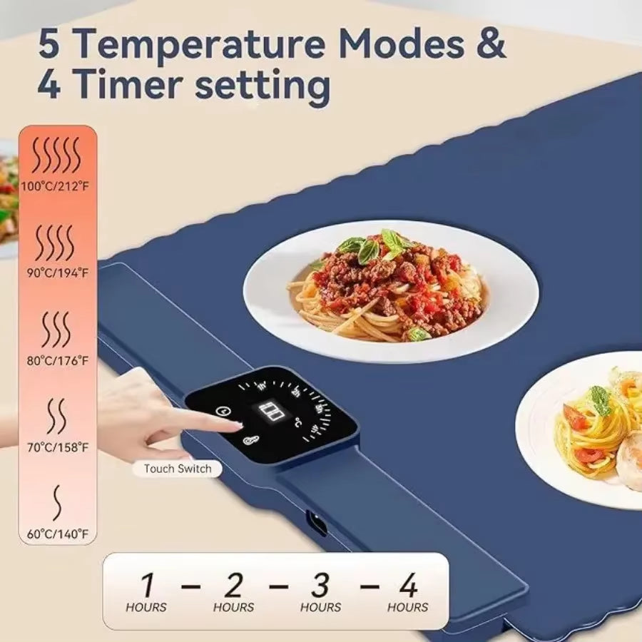 Maliben | Safe Heat Roll-Up Electric Food Warmer Mat