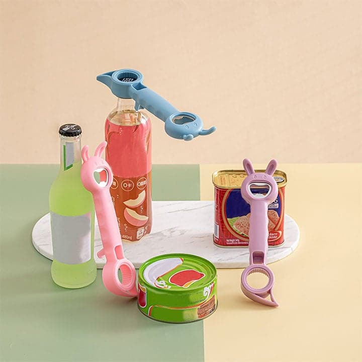 Maliben | Versapop - 4 In 1 Bottle Opener - Practical Bottle Opener - Compact Design - Ideal For All Occasions