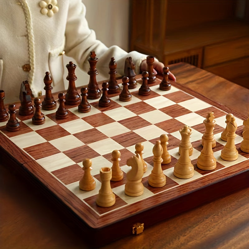 Maliben | Classicwood Wooden Chess Set - Perfect For Home And On The Go