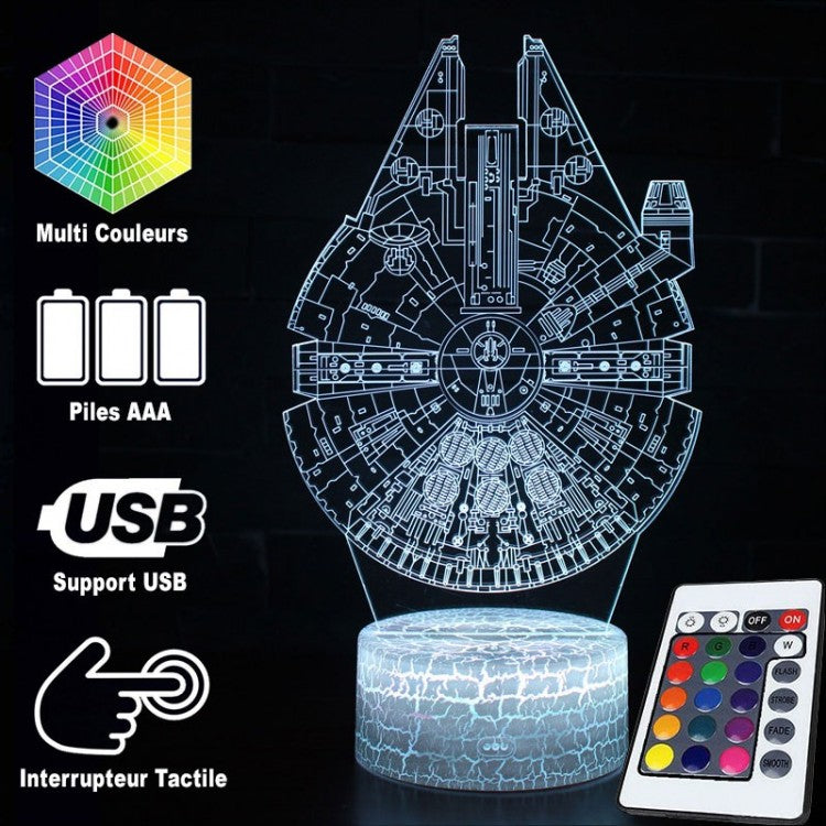 Maliben | 3d Lamp Star Wars Millennium Falcon