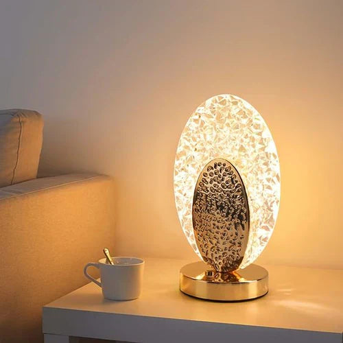 Maliben | Plumalux Table Lamp Peacock Design | Cordless & Usb Rechargeable | Dimmable Led Light | 22×13.5 Cm | Abs Housing