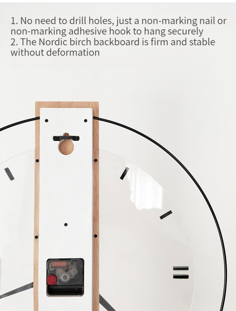 Maliben | Solid Wood Nordic Wall Decoration Clock 40cm