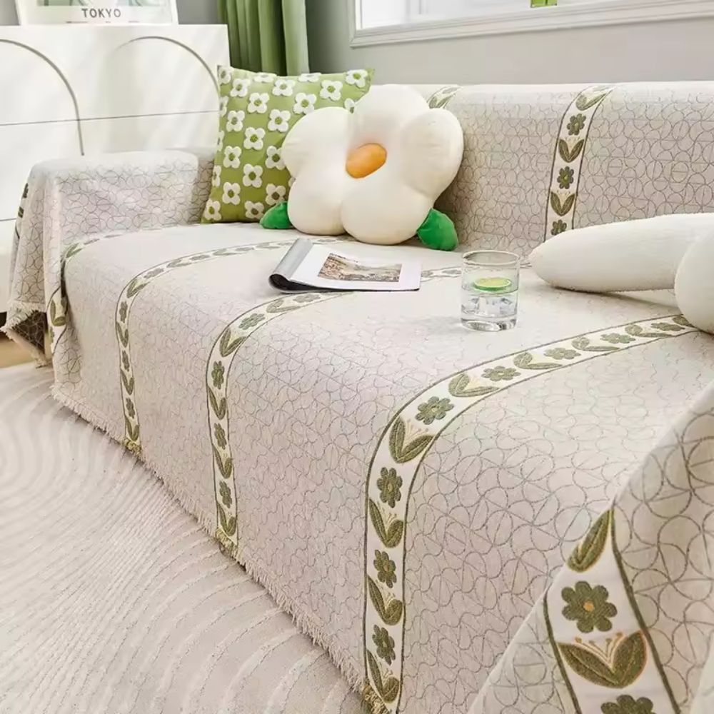 Maliben | Flourish Leaf Sofa Cover