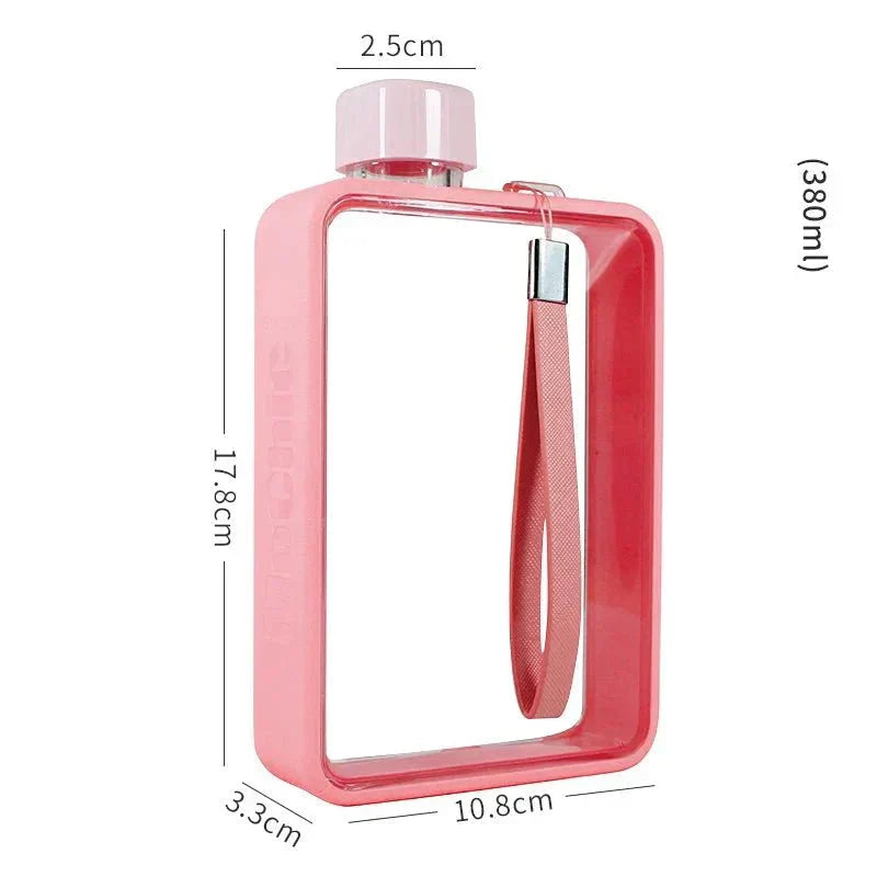 Maliben | Flat transparent water bottle