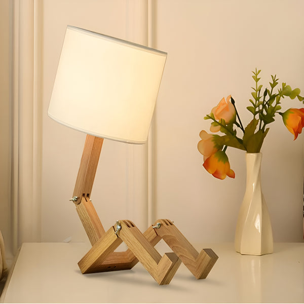 Maliben | Flexible Robot Desk Lamp Made Of Solid Wood – Lumobot