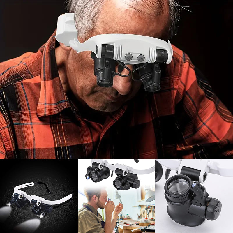 Maliben | Magnifying glasses with LED lamps for double eyes