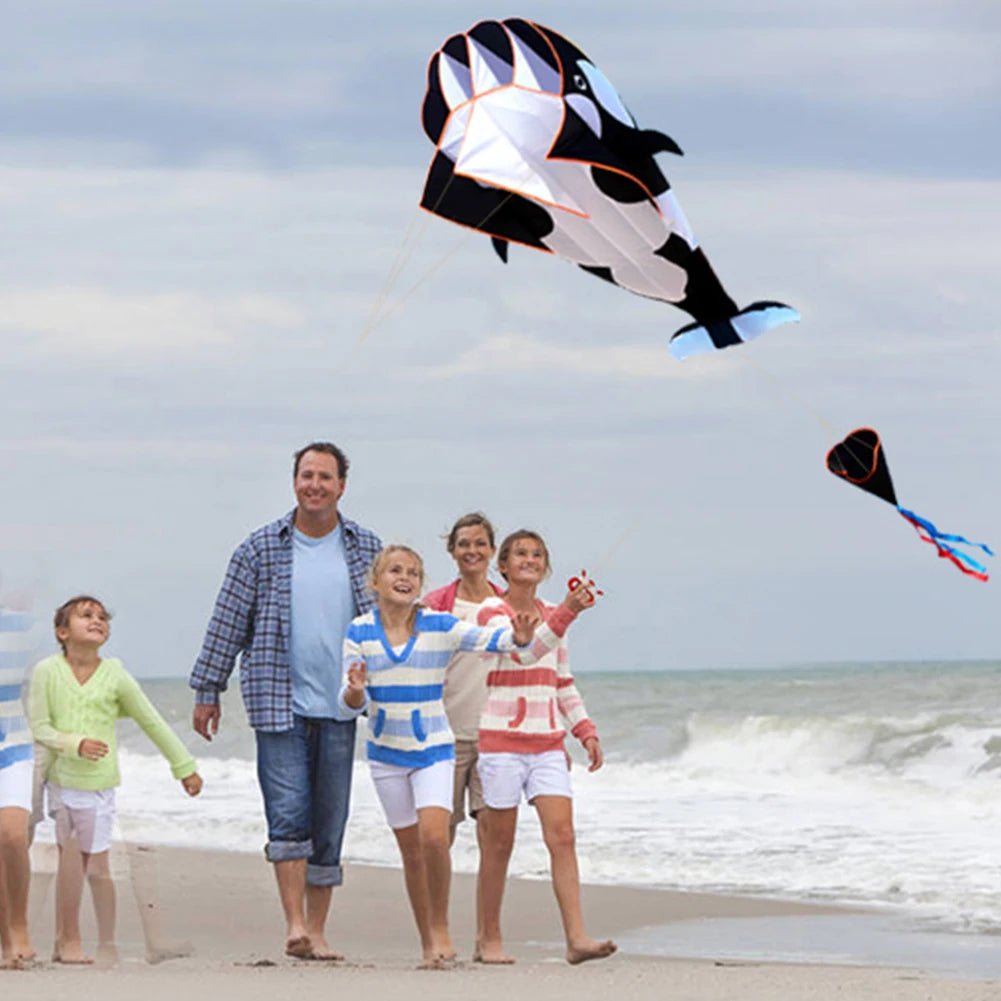 Maliben | Dolphinfly | Floating Fun - Large Frameless Dolphin Kite