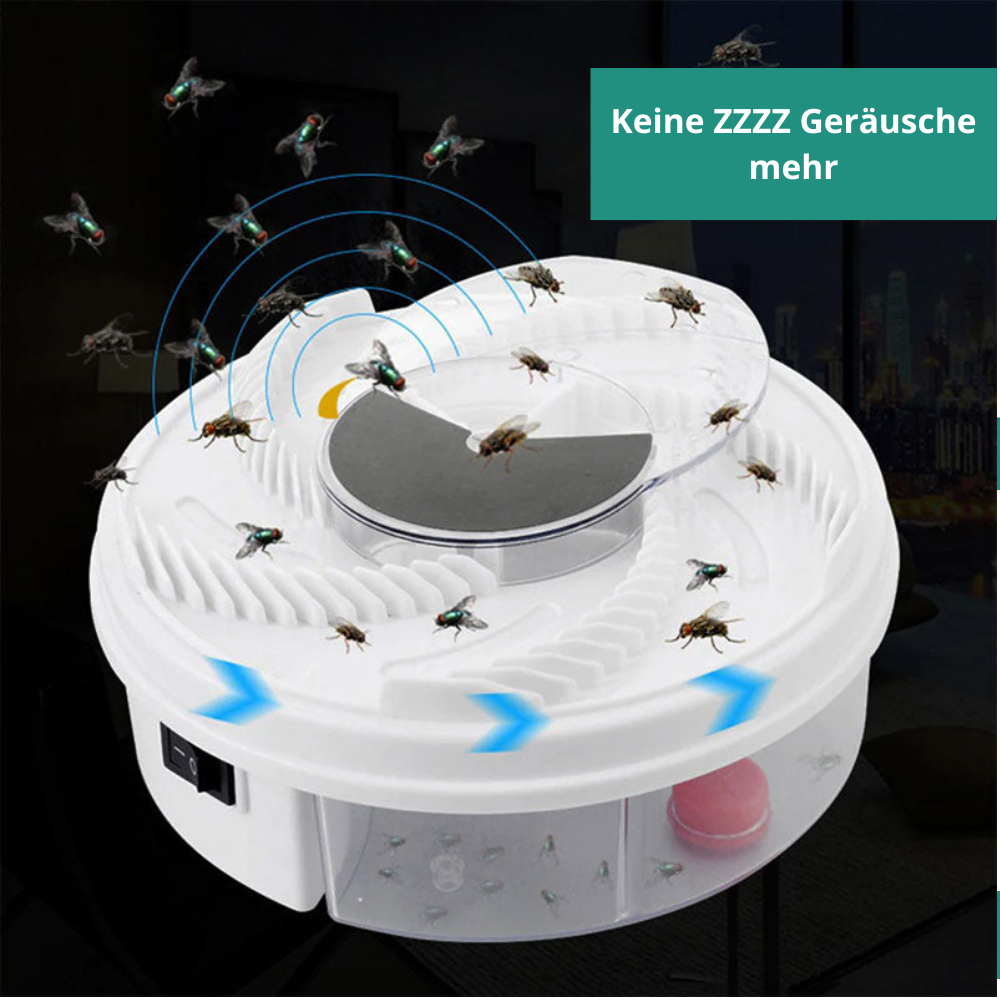 Maliben | Insektosilent Fly Trap With Rotation & Bait Chambers | Quiet & Eco-Friendly | For Indoor & Outdoor