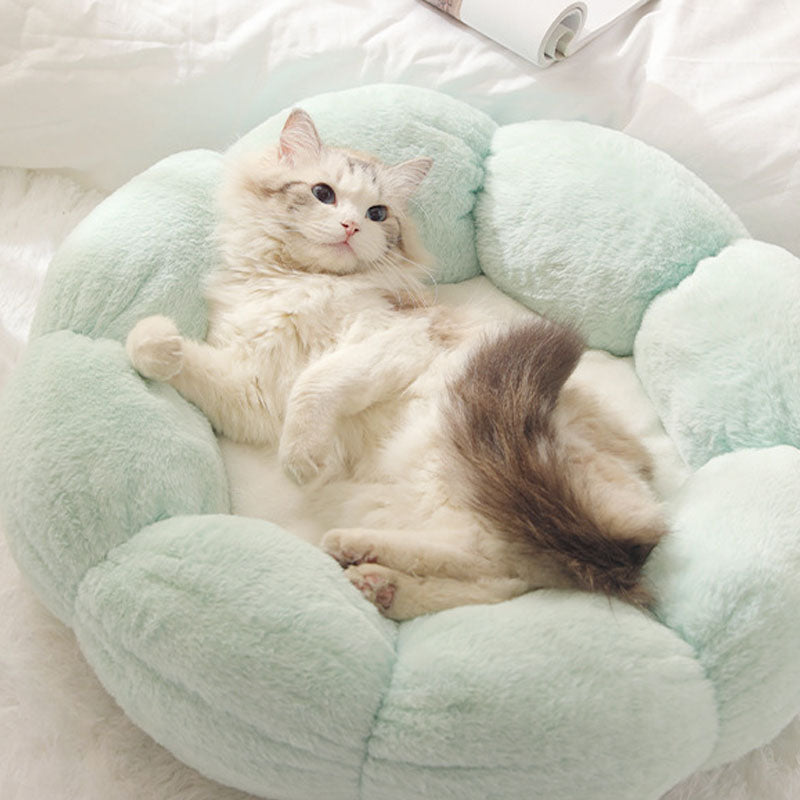 Maliben | Deep Sleep Flower Shape Cat Bed