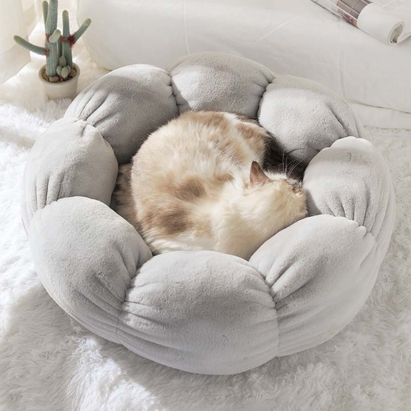Maliben | Deep Sleep Flower Shape Cat Bed