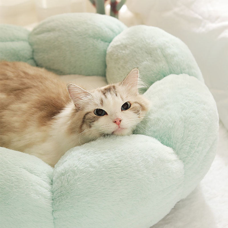 Maliben | Deep Sleep Flower Shape Cat Bed