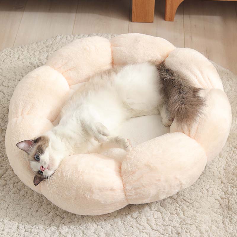 Maliben | Deep Sleep Flower Shape Cat Bed
