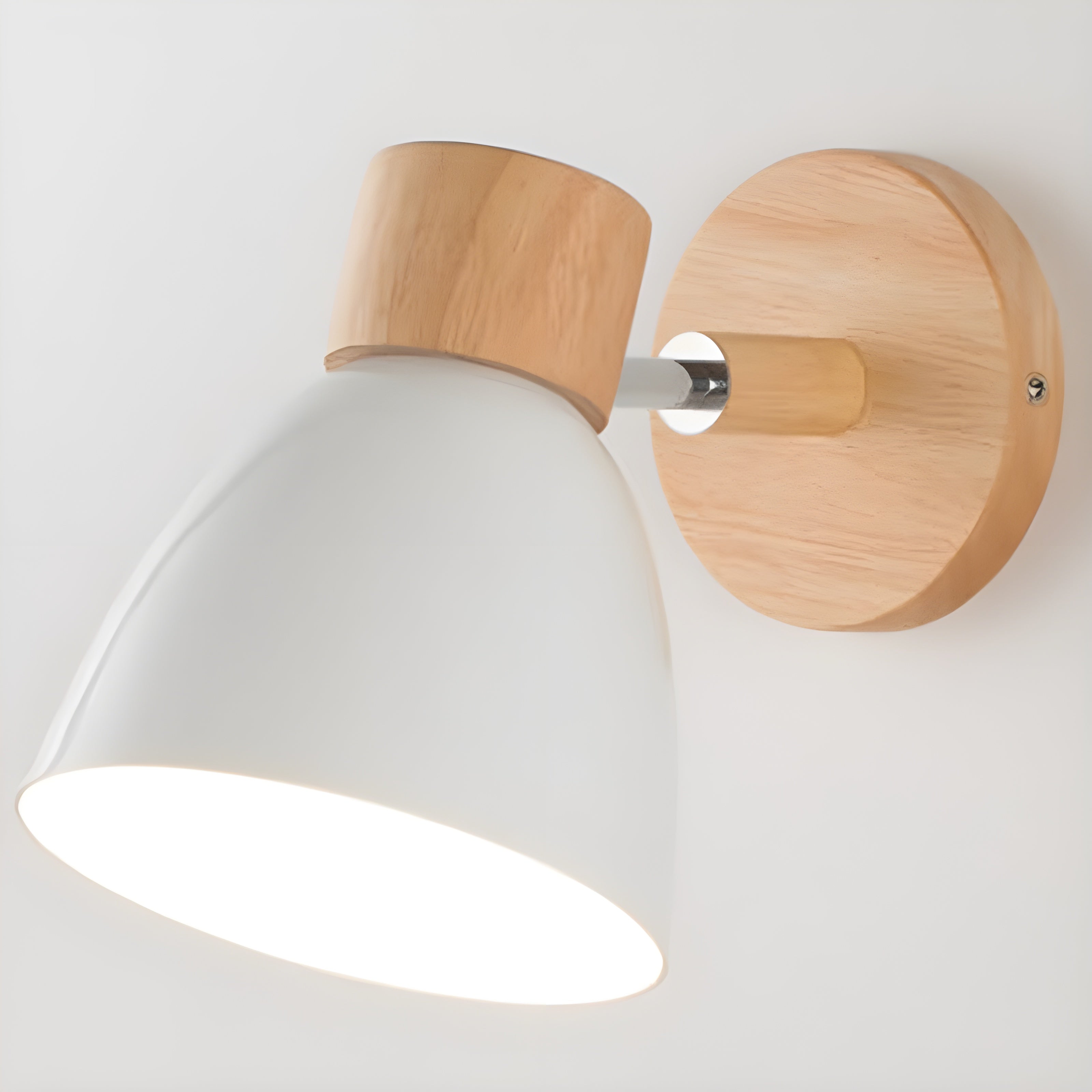 Maliben | Wooden Norwegian Wall Lamp With Switch For The Bedroom