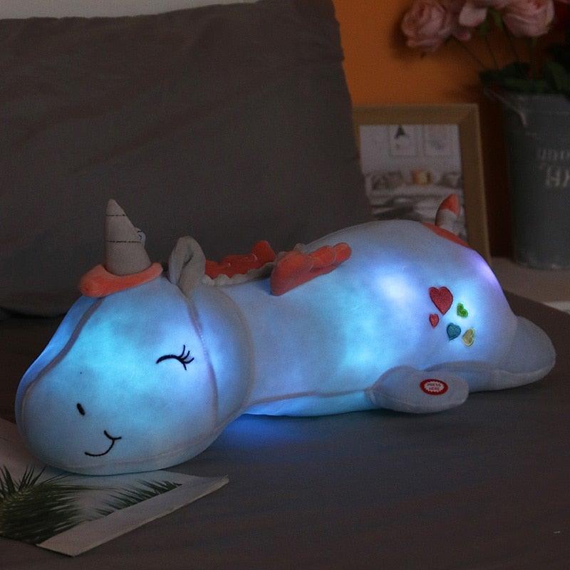 Maliben | Lunacorn Glowing Unicorn | Cuddly Plush Friend | Rainbow Leds | Perfect Gift For Children