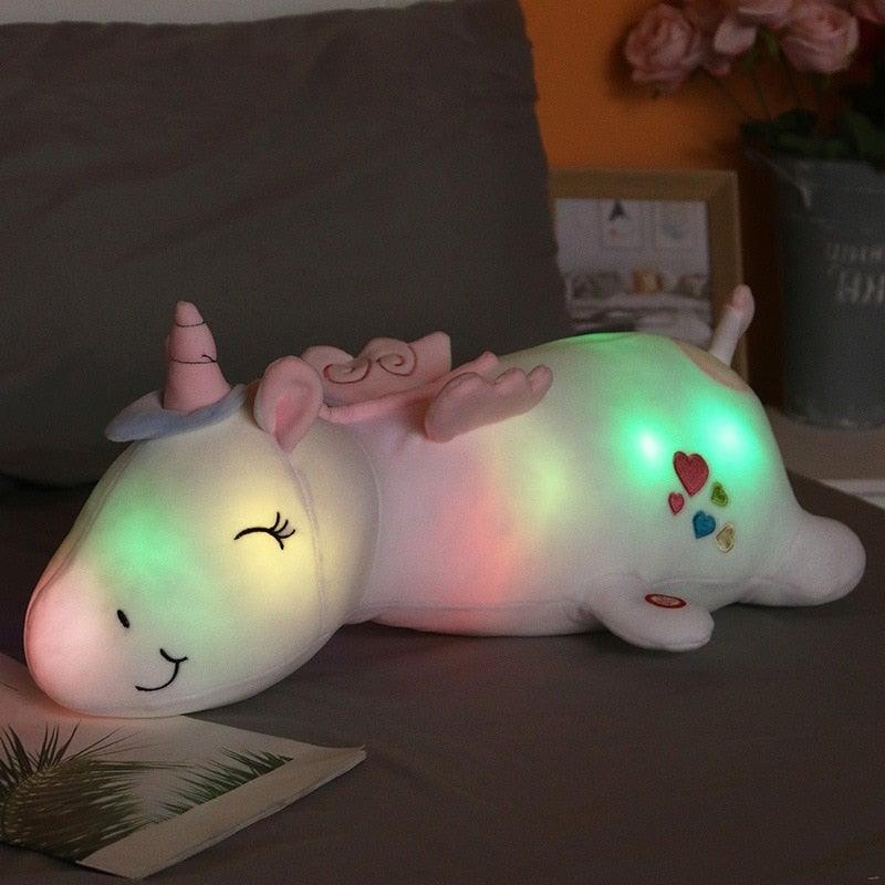 Maliben | Lunacorn Glowing Unicorn | Cuddly Plush Friend | Rainbow Leds | Perfect Gift For Children