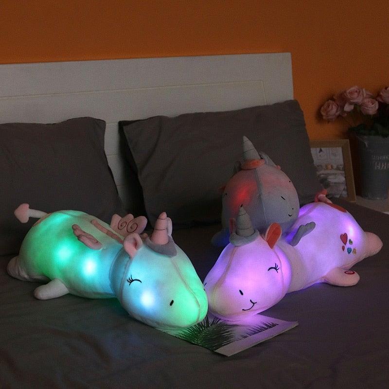 Maliben | Lunacorn Glowing Unicorn | Cuddly Plush Friend | Rainbow Leds | Perfect Gift For Children