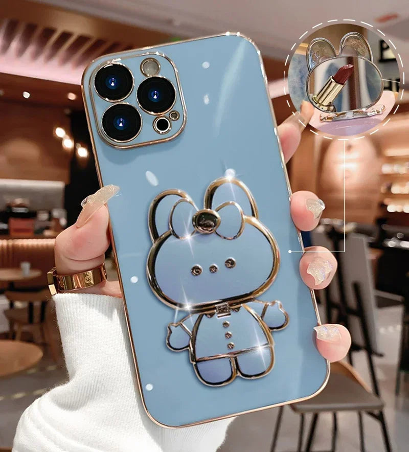 Maliben | 3d Bunny Korean Style Mirror Iphone Case