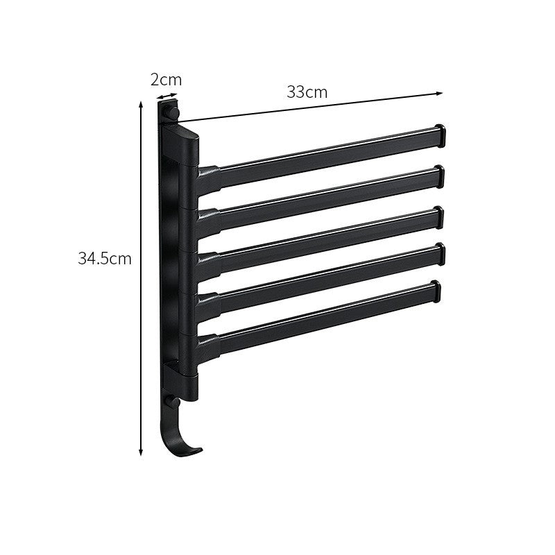 Maliben | Towelix 5-Arms Towel Rack – Modern And Practical In Black