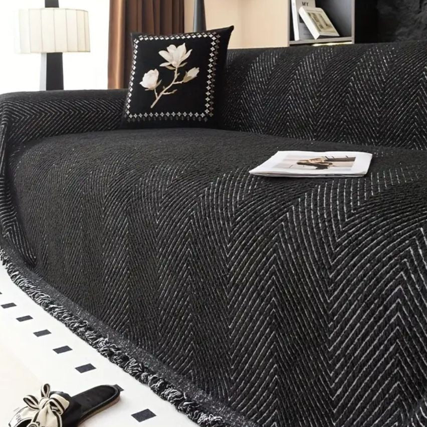 Maliben | Sofa Cover Herringbone Pattern Protective Design