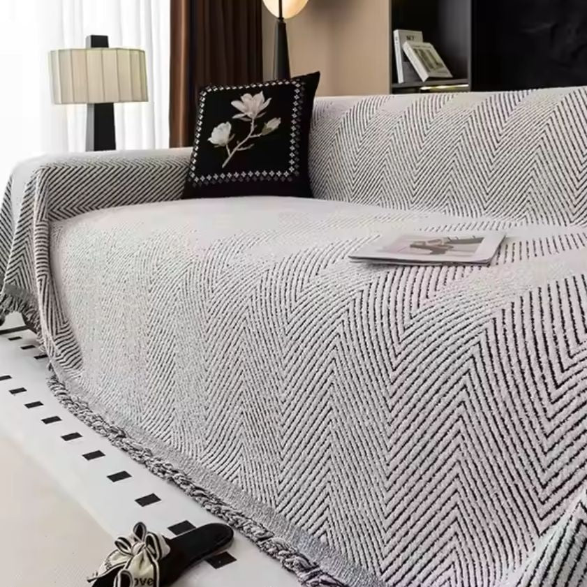 Maliben | Sofa Cover Herringbone Pattern Protective Design