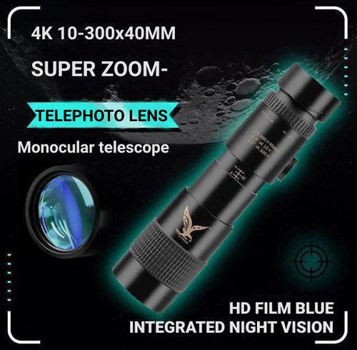 Maliben | High-Power Waterproof Monocular Telescope With 10x Magnification For Bird Watching, Hiking, And Outdoor Adventures