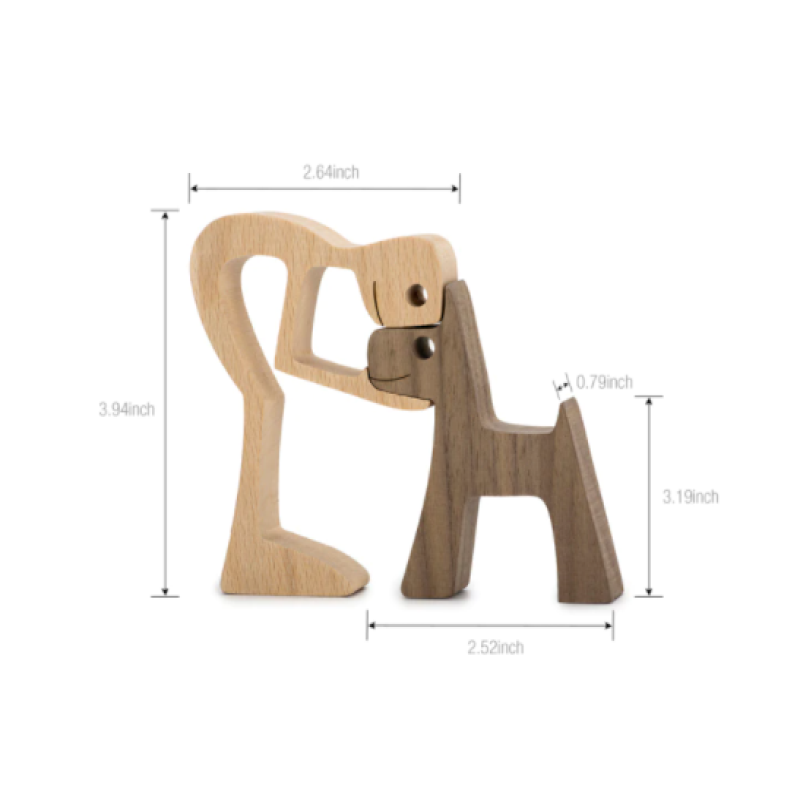 Maliben | Hugo Wooden Sculpture | Unique Handmade Figurine