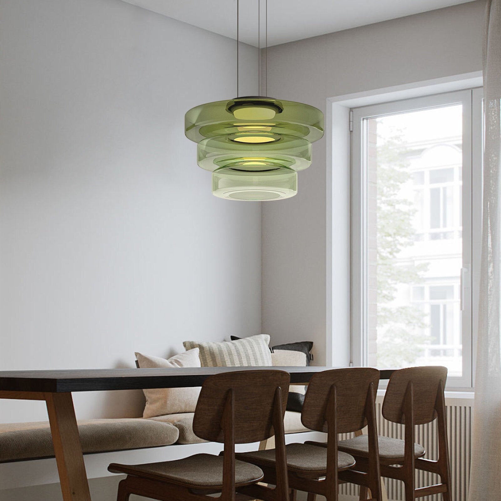 Maliben | Modern Glass Pendant Lamp In Bauhaus Style - Aurorasphere